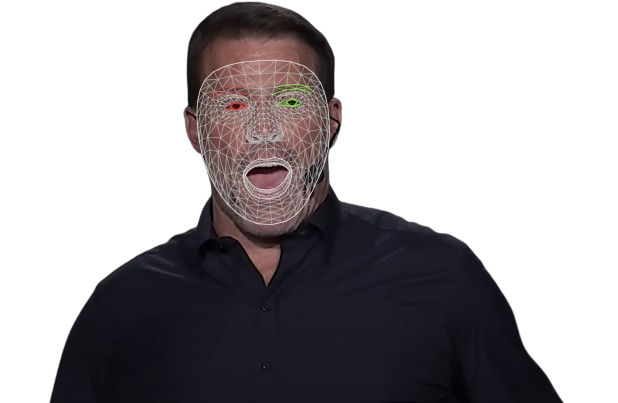 Face detection algorithm illustration