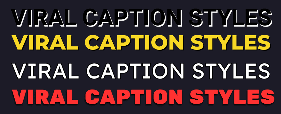 Caption style examples from klipan.ai